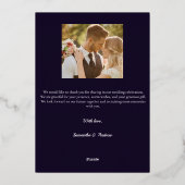Modernes Drehbuch 2 Foto Hochzeit danke Karte (Rückseite)