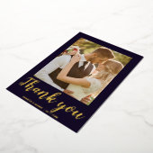 Modernes Drehbuch 2 Foto Hochzeit danke Karte (Gedreht)