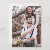 Modernes Drehbuch 2 Fotos Einladung Hochzeit (Rückseite)