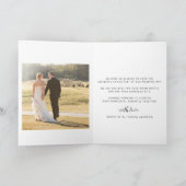 Modernes Drehbuch 2 Fotos Hochzeit danke Karte (Innenseite)