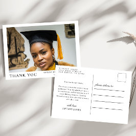 Modernes Drehbuch 3 Fotos Graduierung Vielen Dank Postkarte