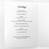 Modernes Drehbuch 8-Foto Beerdigung/Gedenkfeier Dreifach-gefaltete Programmkarte (Innen Erste Seite)