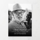 Modernes Drehbuch 8-Foto Beerdigung/Gedenkfeier Dreifach-gefaltete Programmkarte (Cover)