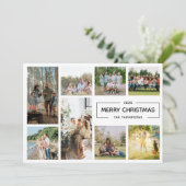 Modernes Drehbuch 8 Foto Collage Frohe Weihnachten (Stehend Vorderseite)