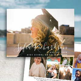 Modernes Drehbuch 8 Fotolage Einfaches Abschluss Ankündigung