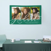 Modernes Drehbuch-Abitur 3 Foto grüner Abschluss Banner (Messeveranstaltung)