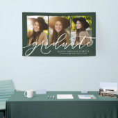 Modernes Drehbuch-Abitur 3 Foto grüner Abschluss Banner (Messeveranstaltung)