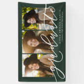 Modernes Drehbuch-Abitur 3 Foto grüner Abschluss Banner (Vertikal)