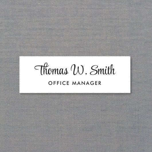 Modernes Drehbuch Beruflich Namensschild