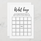 Modernes Drehbuch| Brautparty Bingo Game Einladung (Vorne/Hinten)