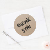 Modernes Drehbuch dank einfachem Pappe Classic R Runder Aufkleber (Umschlag)