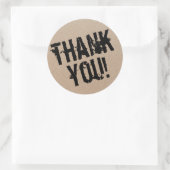 Modernes Drehbuch dank einfachem Pappe Classic R Runder Aufkleber (Tasche)