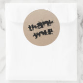 Modernes Drehbuch dank einfachem Pappe Classic R Runder Aufkleber (Tasche)