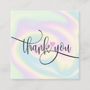 modernes Drehbuch, danke für Ihre Bestellung Quadratische Visitenkarte