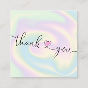 modernes Drehbuch, danke für Ihre Bestellung Quadratische Visitenkarte