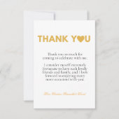 Modernes Drehbuch Dankeschön Karte (Vorderseite)