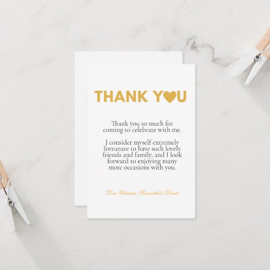 Modernes Drehbuch Dankeschön Karte (Vorderseite/Rückseite Beispiel)
