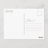 Modernes Drehbuch ein Foto Abschluss vielen Dank Postkarte (Rückseite)