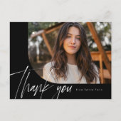 Modernes Drehbuch ein Foto schwarzer Abschluss vie Postkarte (Vorderseite)