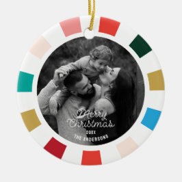 Modernes Drehbuch Ein Foto Urlaub Keramik Ornament