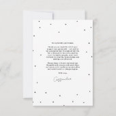 Modernes Drehbuch, einfach ein Foto Abschluss Dankeskarte (Rückseite)