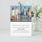 Modernes Drehbuch - Einladung zum Hochzeitsfeiern  (Stehend Vorderseite)