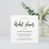 Modernes Drehbuch| Einladung zur Brautdusche (Stehend Vorderseite)