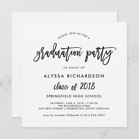 Modernes Drehbuch| Einladung zur Graduiertengruppe (Vorne/Hinten)