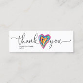 modernes Drehbuch, einzigartiges Herz danke für Or Mini Visitenkarte (Vorderseite)