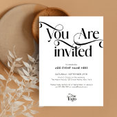 Modernes Drehbuch Elegante & Chic Business Event G Einladung