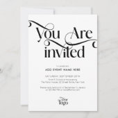 Modernes Drehbuch Elegante & Chic Business Event G Einladung (Vorderseite)