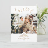 Modernes Drehbuch Elegantes White Gold Weihnachten (Stehend Vorderseite)