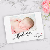 Modernes Drehbuch Foto Babydusche Vielen Dank Mitteilungskarte