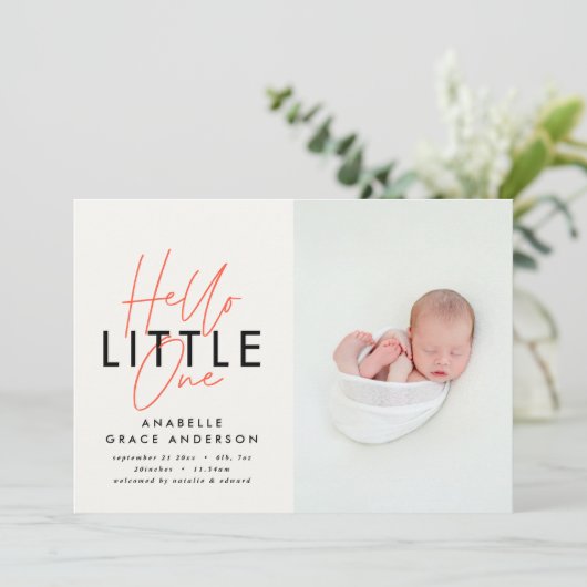 Modernes Drehbuch-Foto hallo Klein (Stehend Vorderseite)