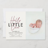 Modernes Drehbuch-Foto hallo Klein (Vorderseite)