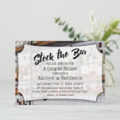 Modernes Drehbuch, Foto Stock die Dusche Bar Coupl Einladung (Stehend Vorderseite)