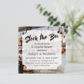 Modernes Drehbuch, Foto Stock die Dusche Bar Coupl Einladung (Stehend Vorderseite)