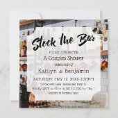 Modernes Drehbuch, Foto Stock die Dusche Bar Coupl Einladung (Vorderseite)