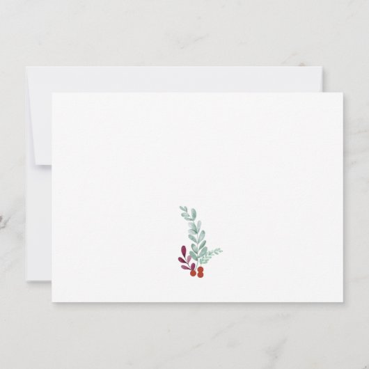 Modernes Drehbuch Frohe Weihnachten Blumenrahmen F (Rückseite)