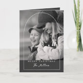 Modernes Drehbuch Frohe Weihnachtsfeiertage Foto H Karte (Vorderseite)