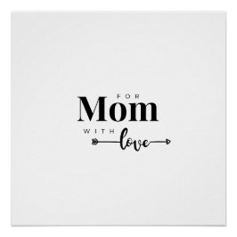 Modernes Drehbuch für die Mama mit Liebe-Glossy-Po Poster