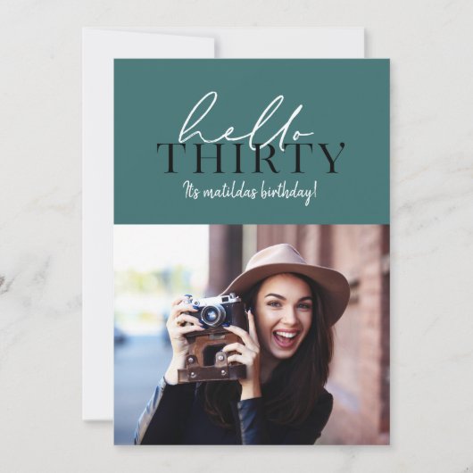 Modernes Drehbuch & geometrisches 30. Foto (Vorderseite)