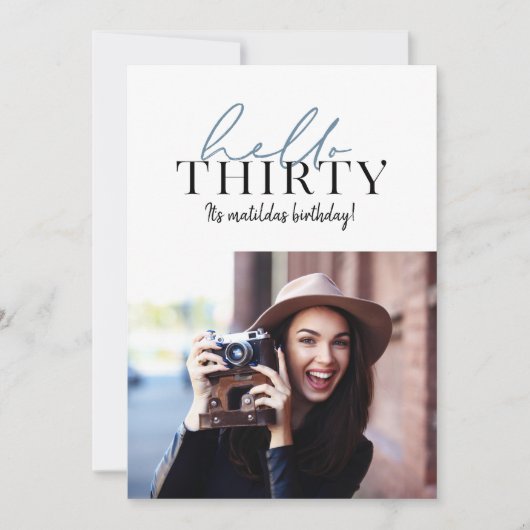 Modernes Drehbuch & geometrisches 30. Foto (Vorderseite)