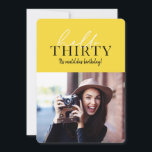 Modernes Drehbuch & geometrisches 30. Foto<br><div class="desc">Modernes Drehbuch & geometrisches 30. Geburtstag Foto laden ein. Geometrisches Backermuster Die Farbe kann geändert werden.</div>