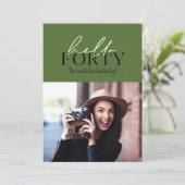 Modernes Drehbuch & geometrisches 40. Foto (Stehend Vorderseite)