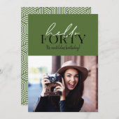 Modernes Drehbuch & geometrisches 40. Foto (Vorne/Hinten)