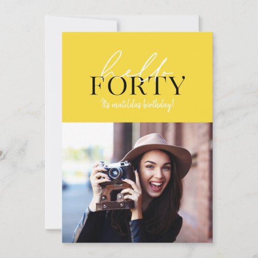 Modernes Drehbuch & geometrisches 40. Foto (Vorderseite)