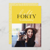 Modernes Drehbuch & geometrisches 40. Foto (Vorne/Hinten)