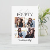 Modernes Drehbuch & geometrisches 40. Geburtstagsm (Stehend Vorderseite)