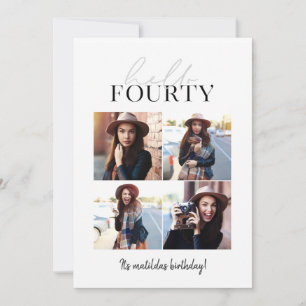 Modernes Drehbuch & geometrisches 40. Geburtstagsm